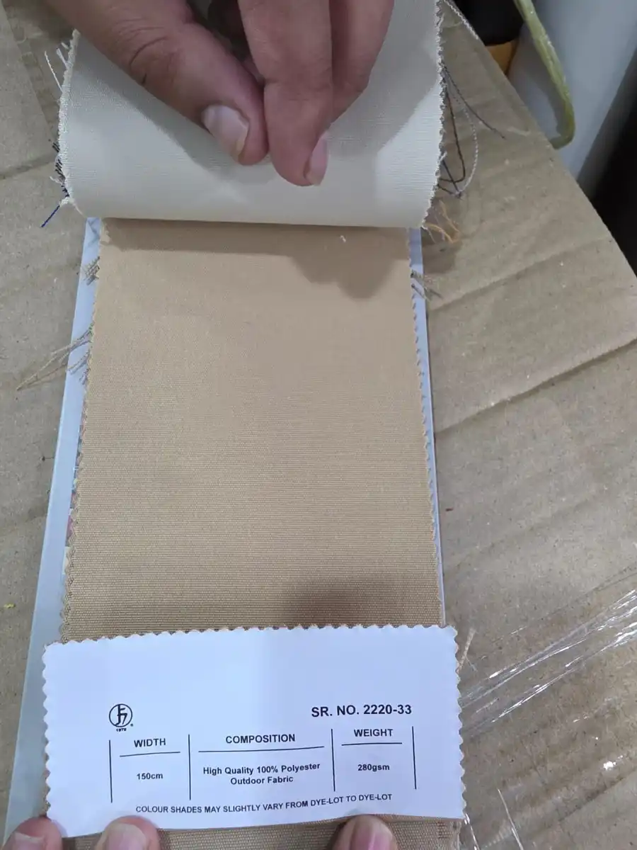 100 % Polyester Fabric — Light sand
