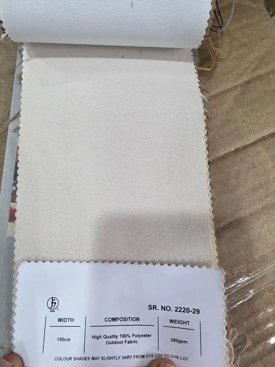 100 % Polyester Fabric — Warm off-white