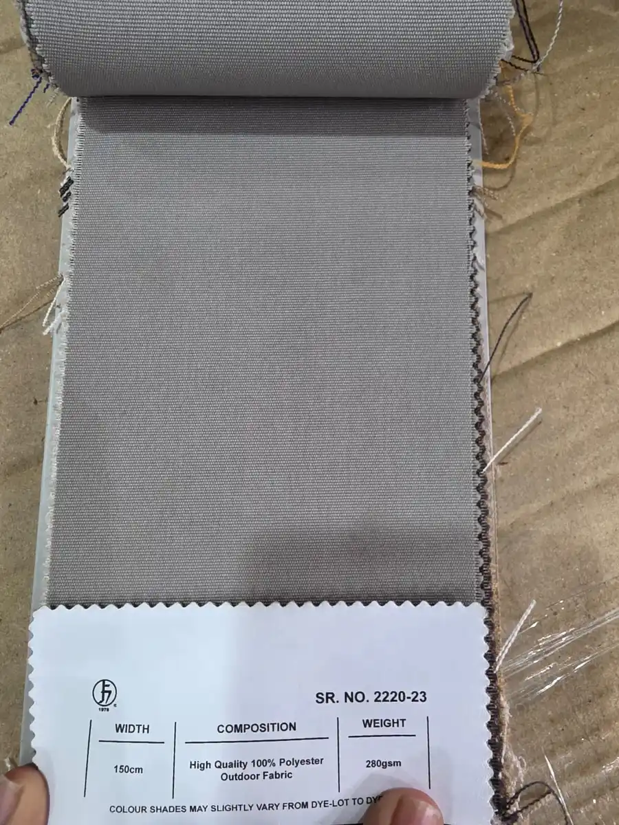 100 % Polyester Fabric — Warm medium grey