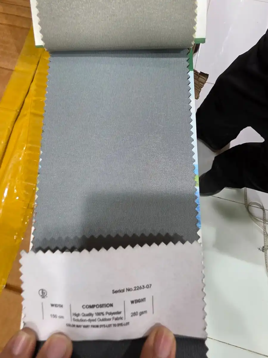 Solution-Dyed Polyester Fabric — Medium cool grey