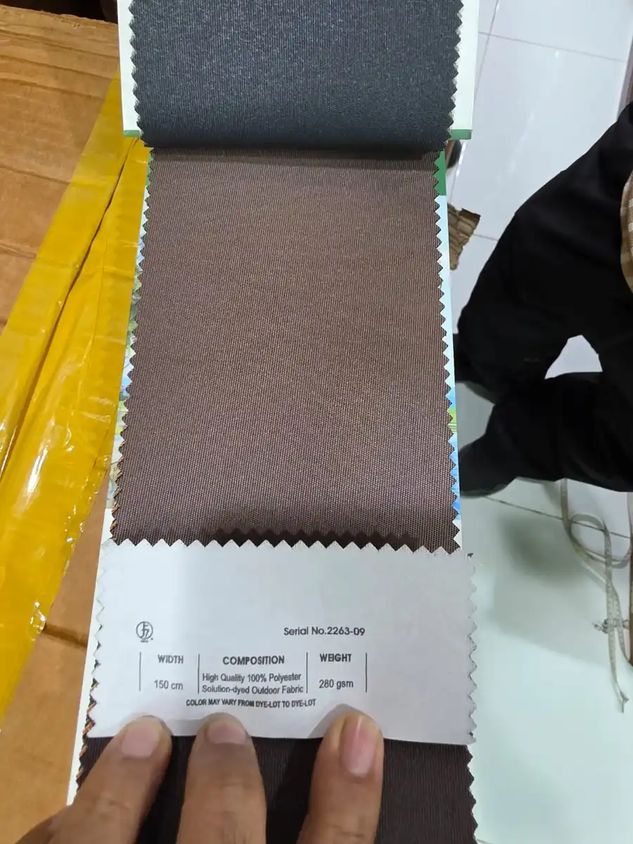 Solution-Dyed Polyester Fabric — Chocolate brown