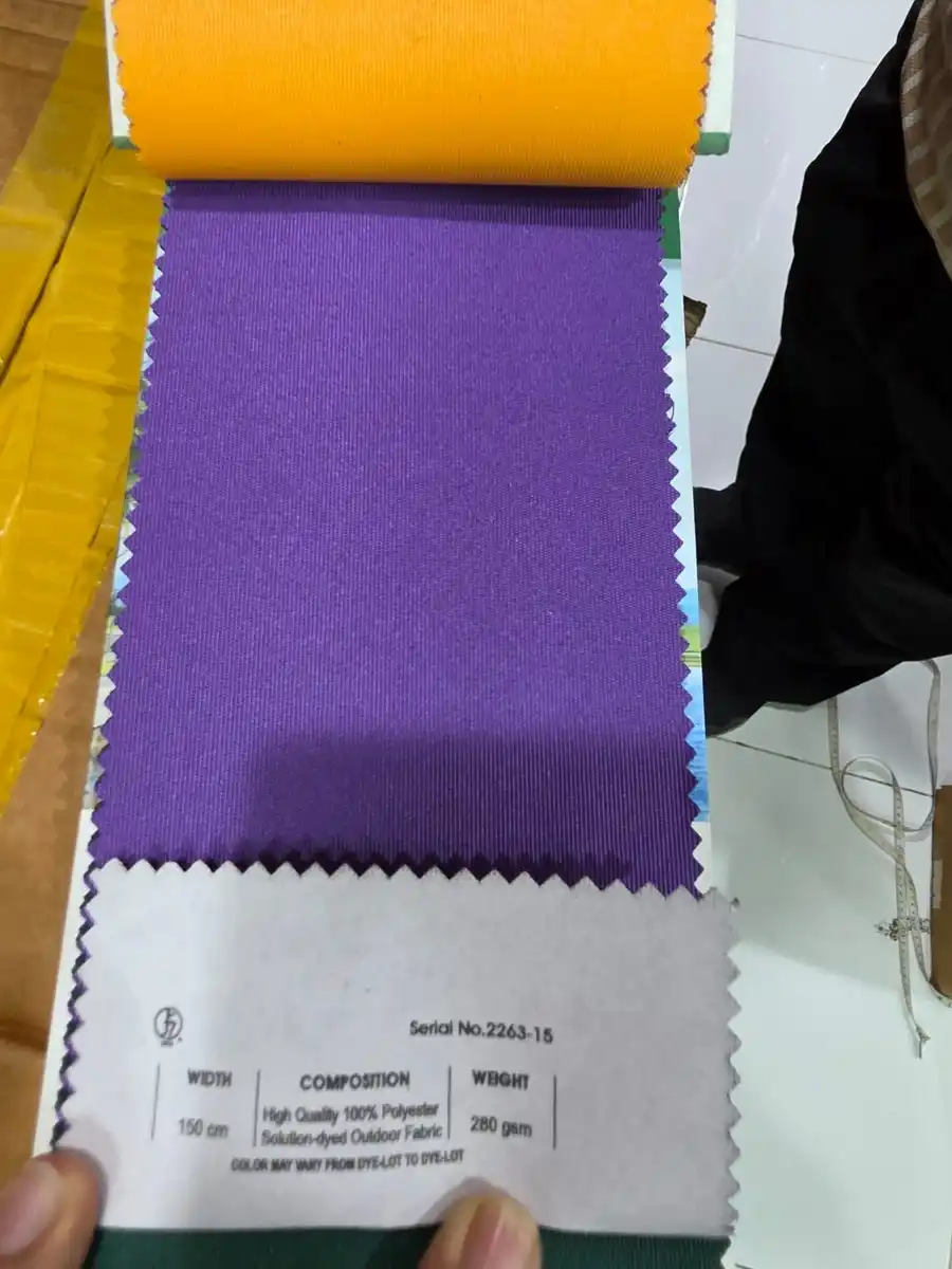Solution-Dyed Polyester Fabric — Saffron orange yellow
