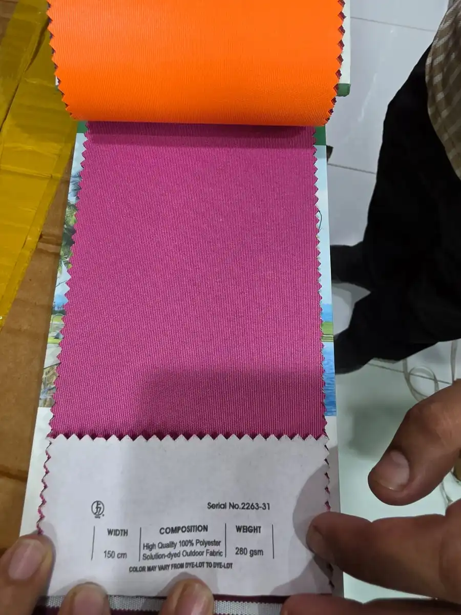 Solution-Dyed Polyester Fabric — Magenta