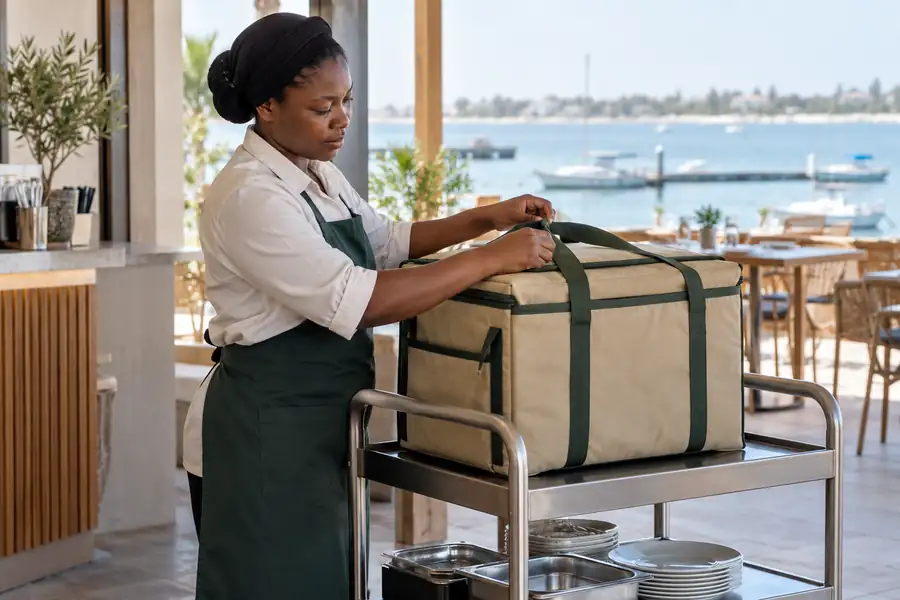 Thermal bags supplier Umm Al Quwain — illustrative catering dispatch