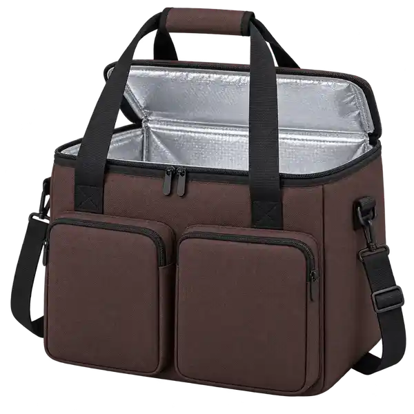 Chocolate Brown D600 Oxford Thermal Cooler Bag