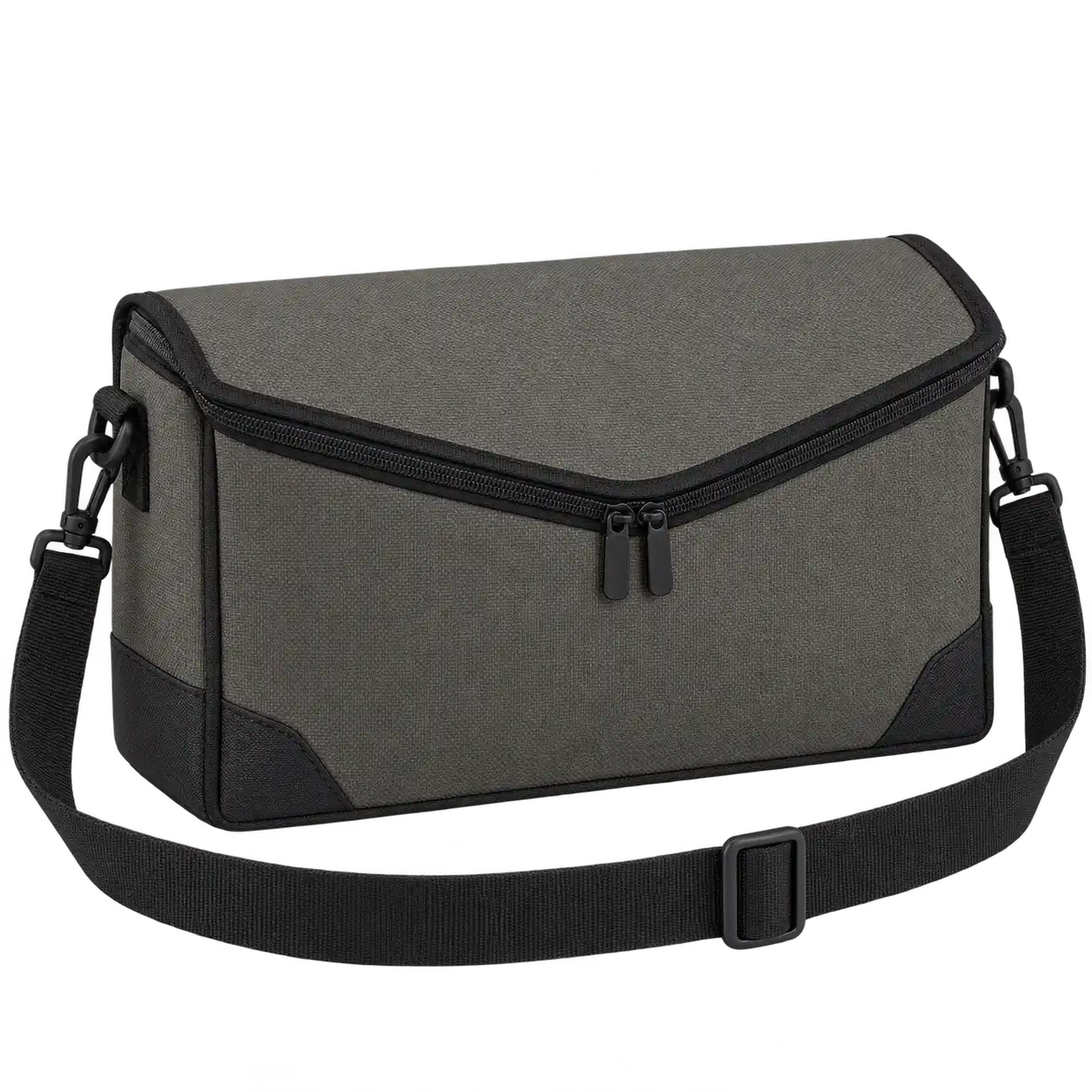 Olive Grey D600 Oxford Thermal Cooler Bag — As illustrated; custom strap colours available
