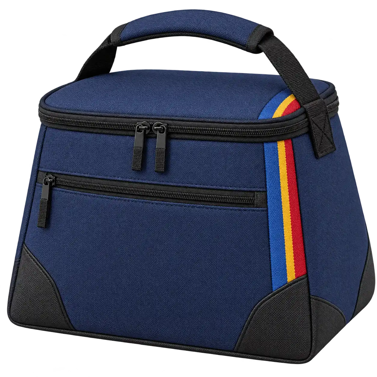 Navy D600 Oxford Thermal Cooler Bag — As illustrated; custom strap colours available