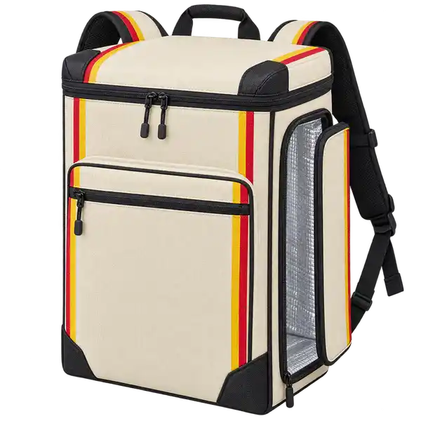 Cream D600 Oxford Insulated Rider Delivery Bag