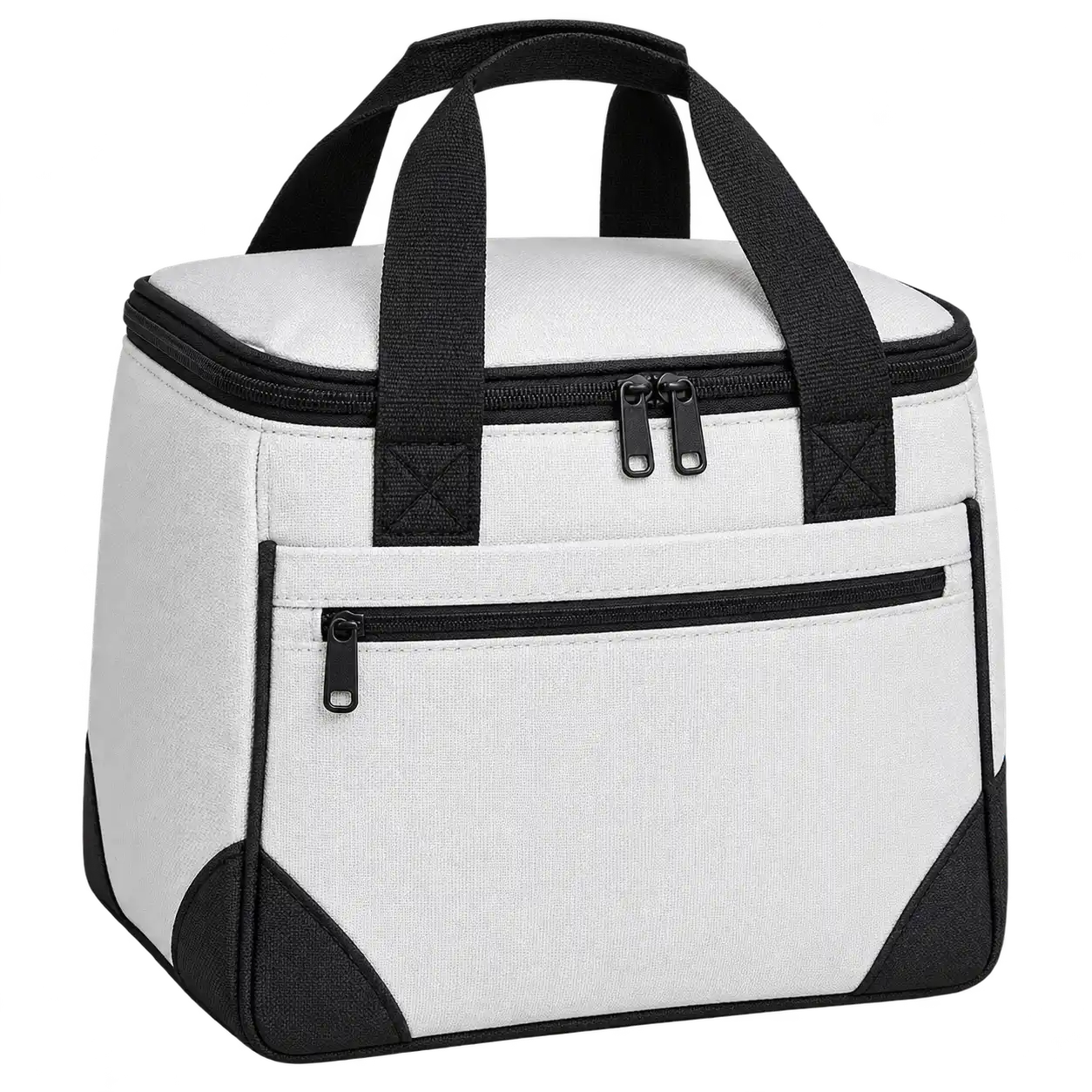 White D600 Oxford Thermal Burger Delivery Bag — As illustrated; custom strap colours available