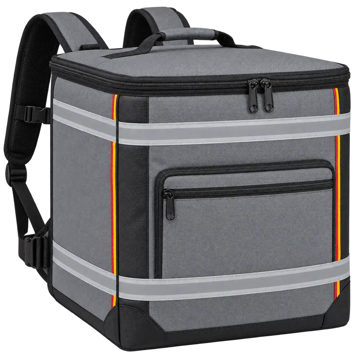Medium Grey D600 Oxford Insulated Rider Delivery Bag — As illustrated; custom strap colours available