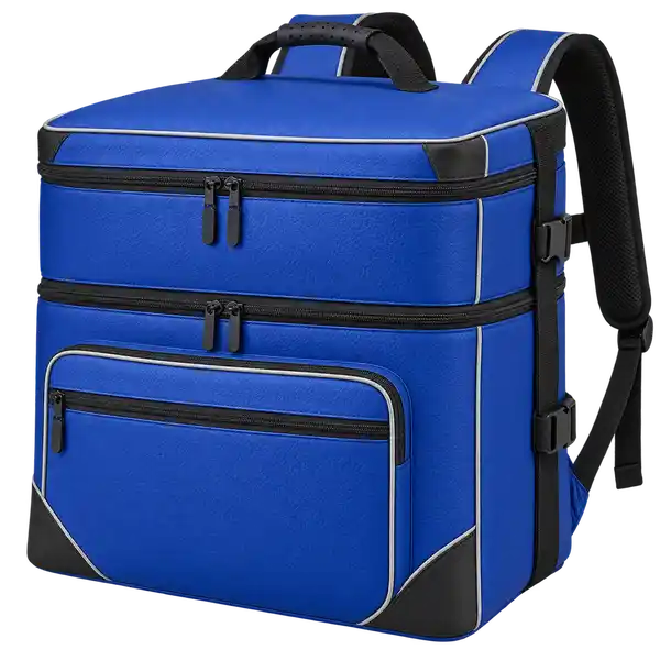 Royal Blue Faux Leather Insulated Rider Delivery Bag