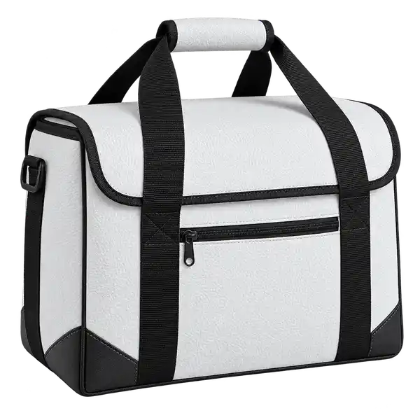 White Faux Leather Thermal Burger Delivery Bag