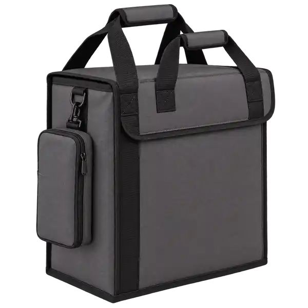 Dark Grey Oxford Taffeta Thermal Food Delivery Bag