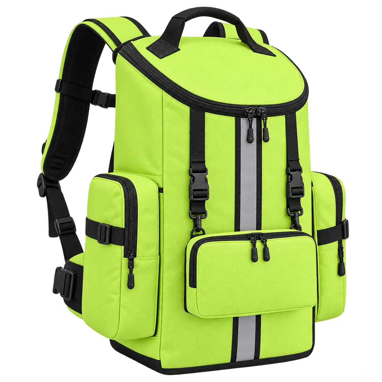 Lime Oxford Taffeta Insulated Rider Delivery Bag — As illustrated; custom strap colours available