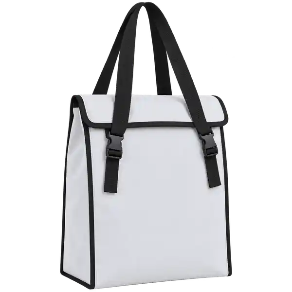 Cool White Polyester Thermal Food Delivery Bag