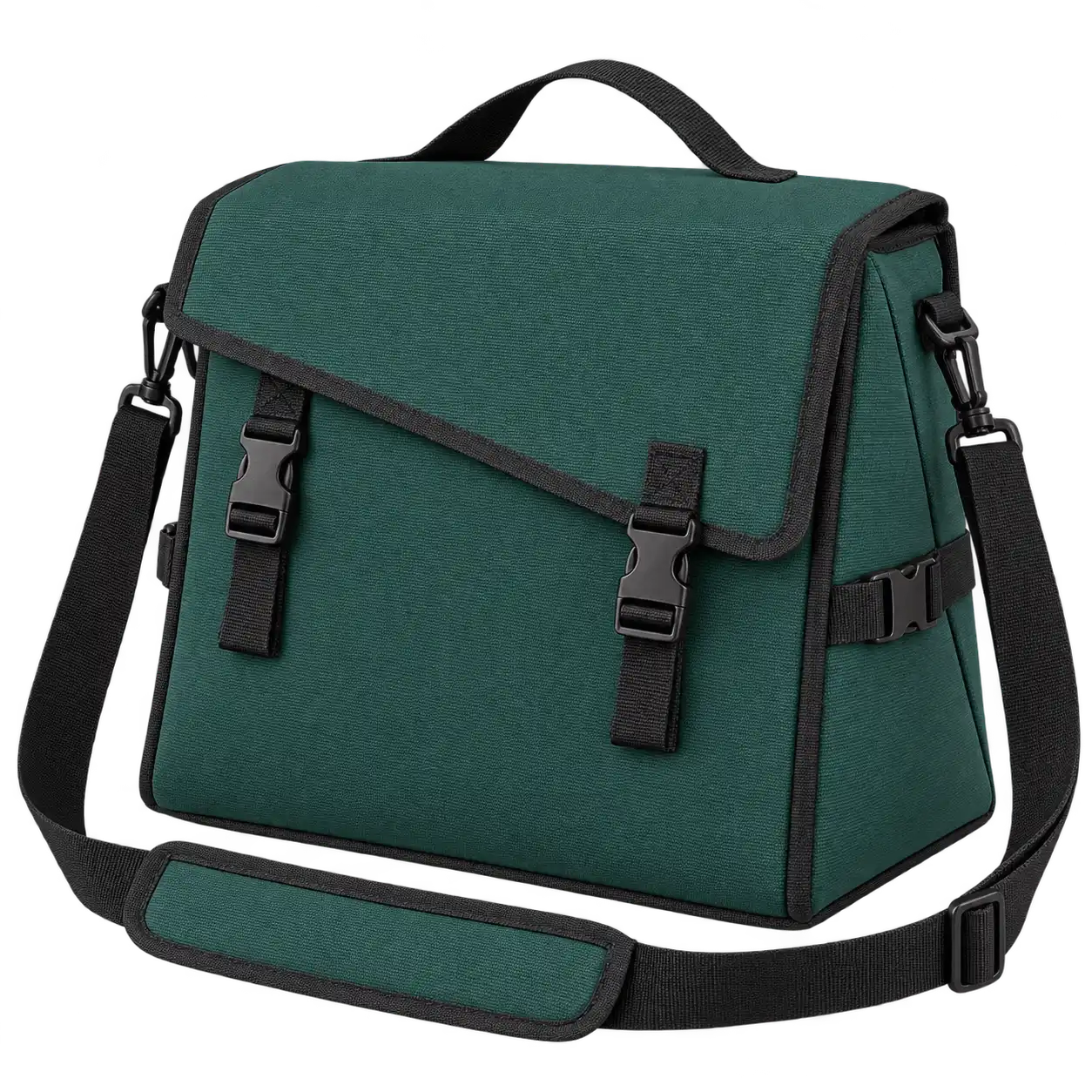 Forest Green Polyester Insulated Rider Delivery Bag — As illustrated; custom strap colours available