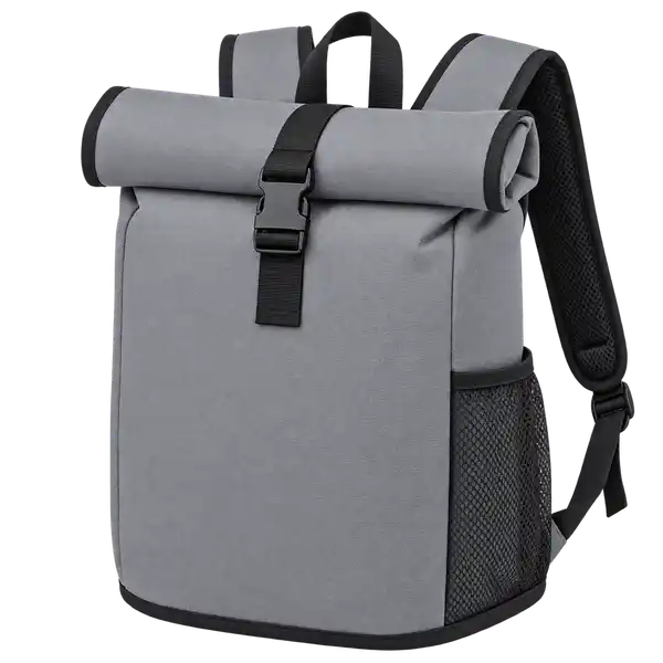 Cool Medium Grey Polyester Thermal Cooler Bag