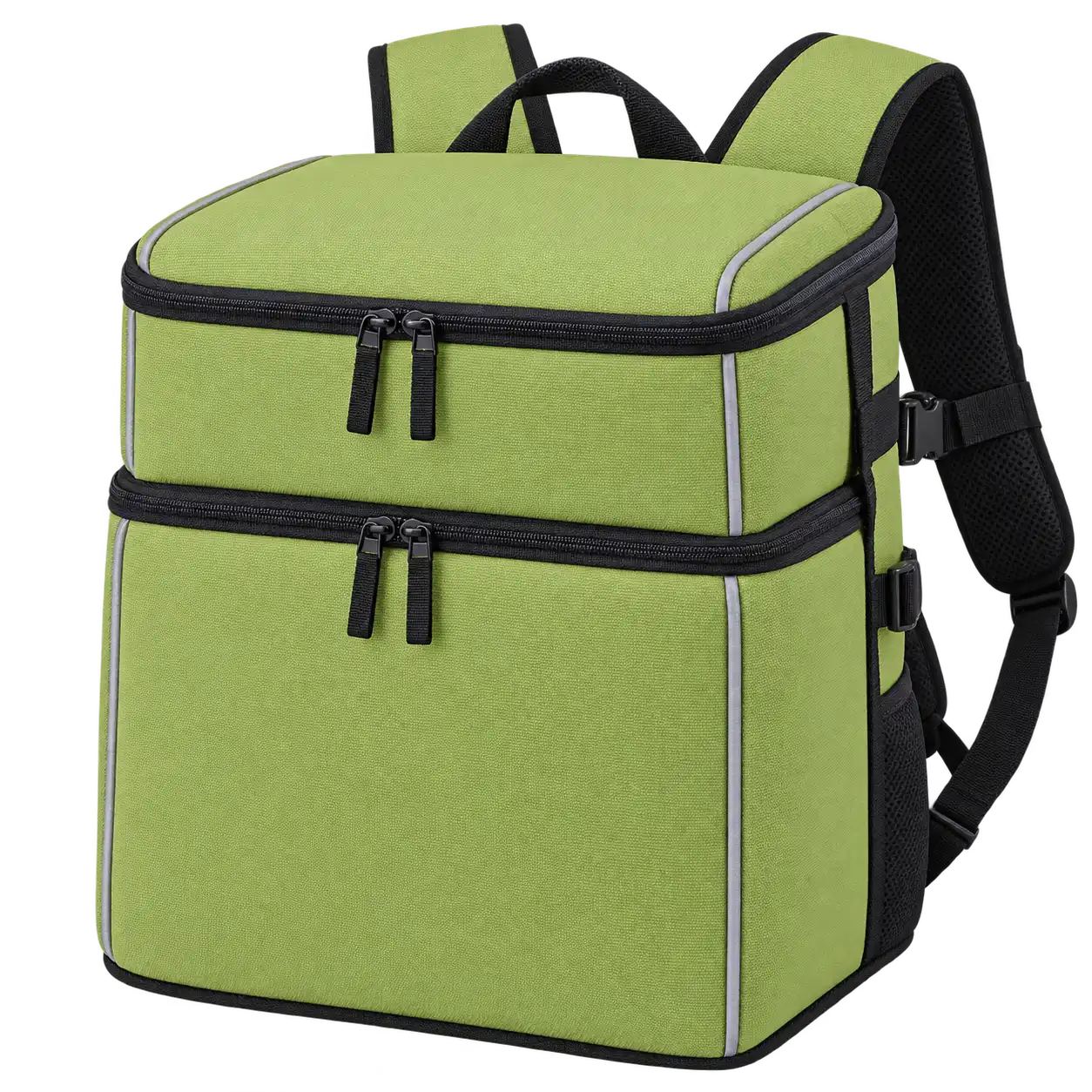 Lime Green Polyester Insulated Rider Delivery Bag — As illustrated; custom strap colours available