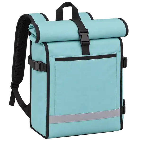 Pale Aqua Polyester Insulated Rider Delivery Bag