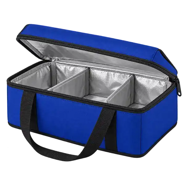 Royal Blue Polyester Thermal Burger Delivery Bag