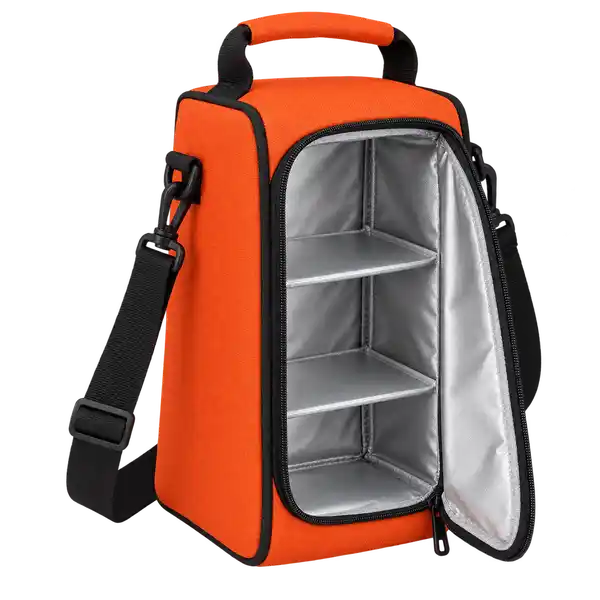 Bright Orange Polyester Thermal Food Delivery Bag