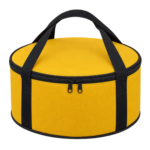 Golden Yellow Polyester Thermal Pizza Delivery Bag