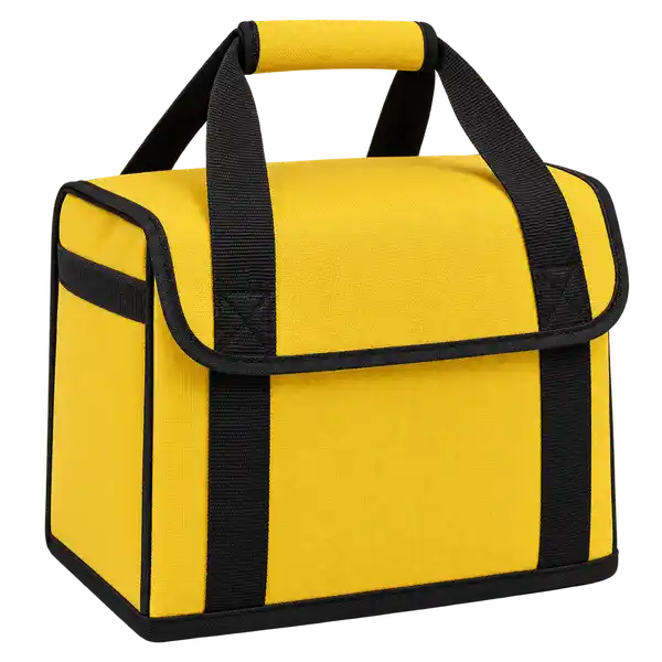 Lemon Yellow Polyester Thermal Burger Delivery Bag