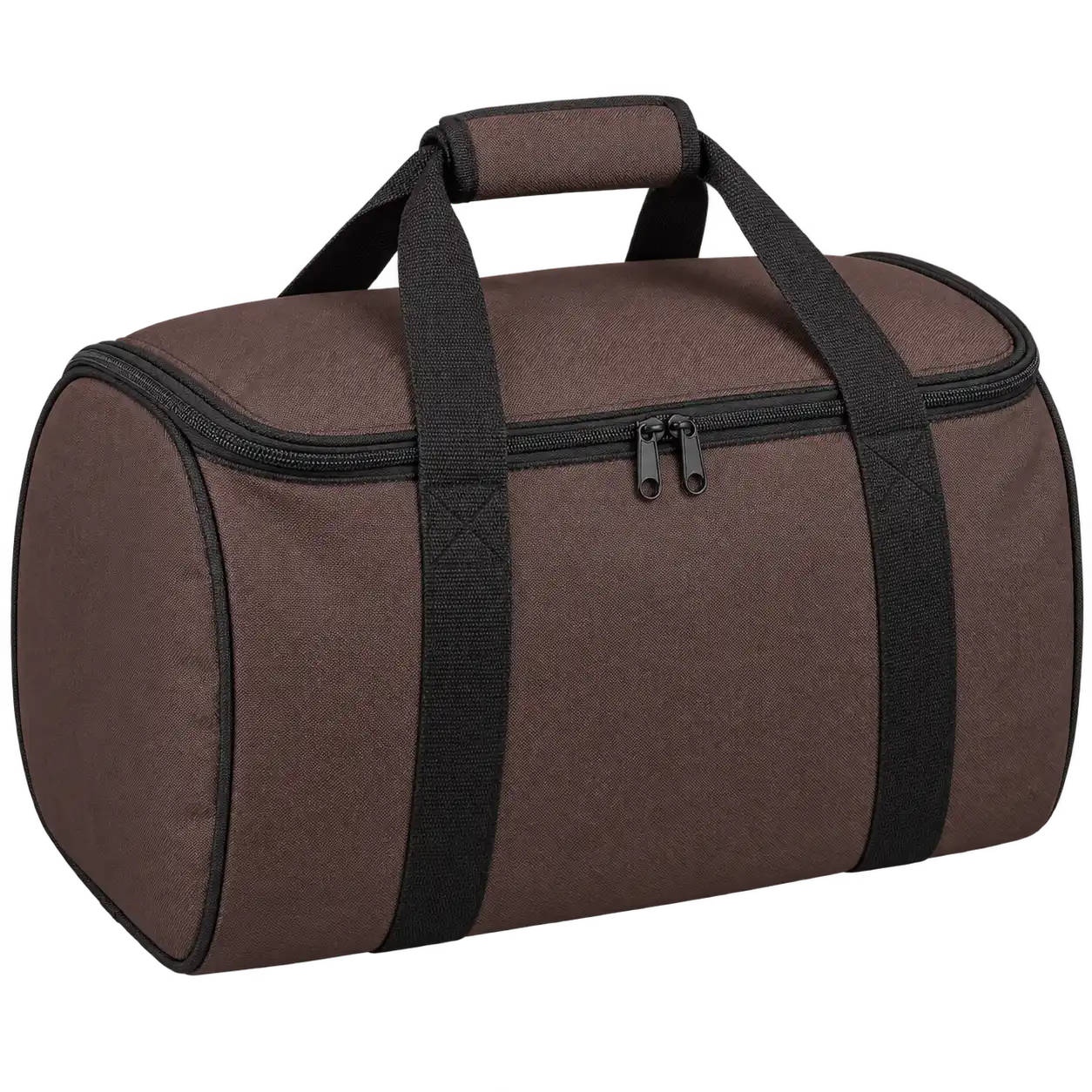 Chocolate Brown Polyester Thermal Food Delivery Bag — As illustrated; custom strap colours available