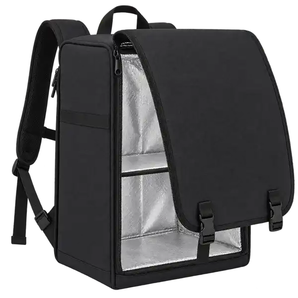 Black Polyester Insulated Rider Delivery Bag