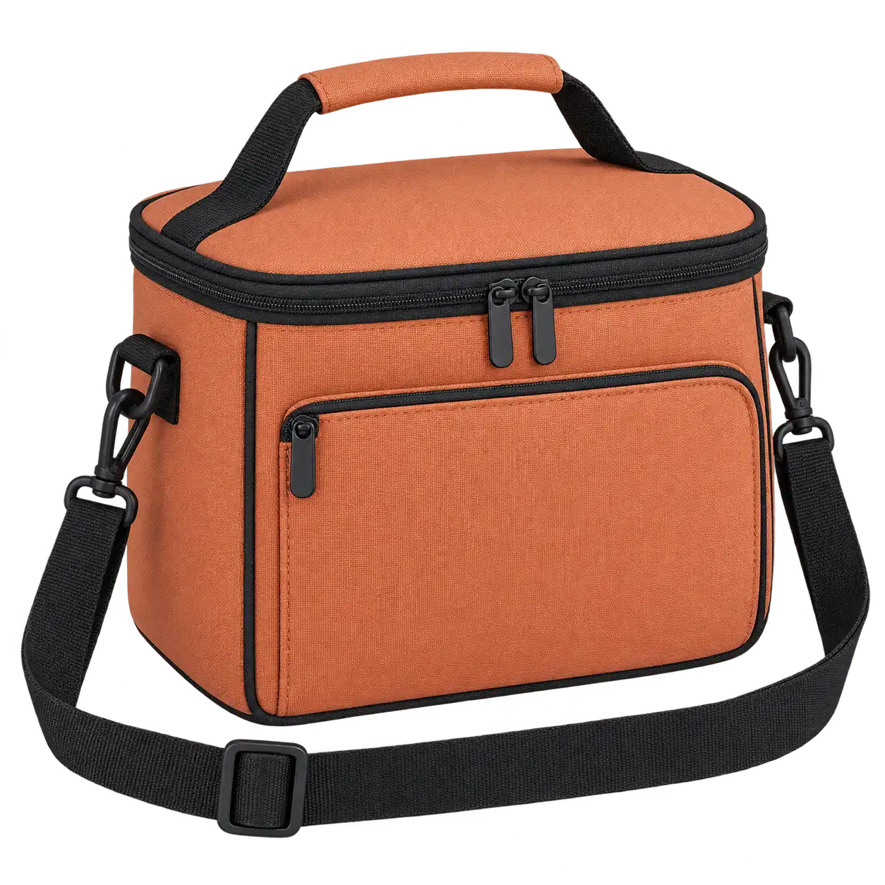 Terracotta Polyester Thermal Burger Delivery Bag — As illustrated; custom strap colours available