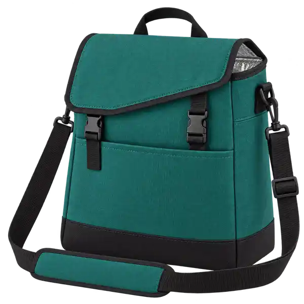 Emerald Teal Polyspun Canvas Insulated Rider Delivery Bag