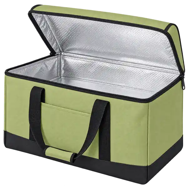 Pale Olive Green Polyspun Canvas Thermal Pizza Delivery Bag