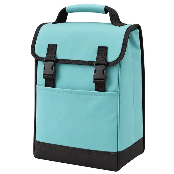 Pale Aqua Polyspun Canvas Thermal Burger Delivery Bag