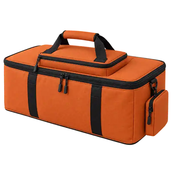 Burnt Orange Polyspun Canvas Thermal Food Delivery Bag