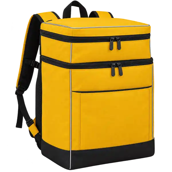 Golden Yellow Polyspun Canvas Insulated Rider Delivery Bag