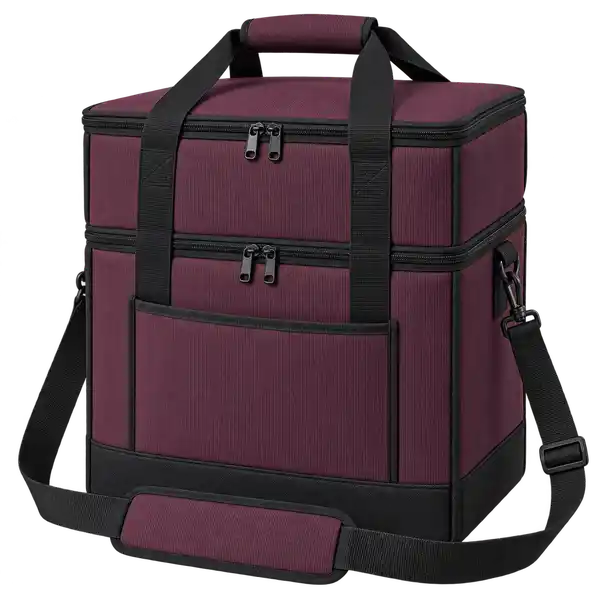 Dark Aubergine Polyspun Canvas Thermal Pizza Delivery Bag