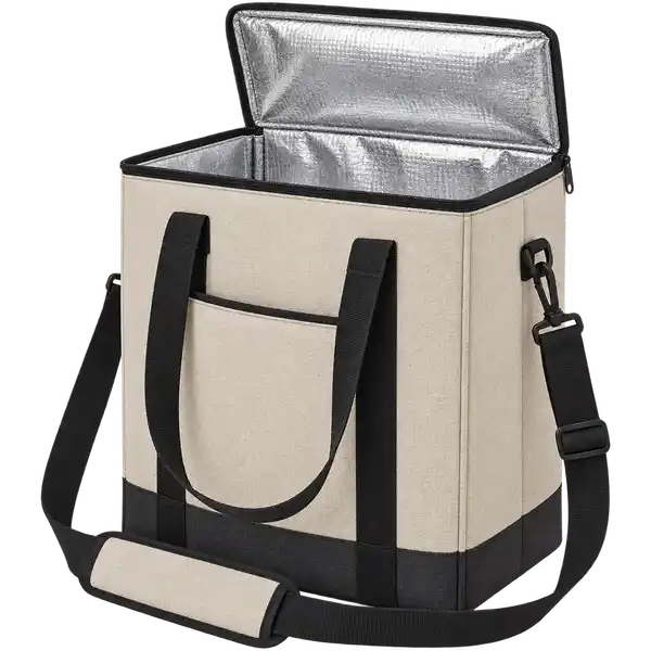 Ivory Stone Polyspun Canvas Thermal Food Delivery Bag
