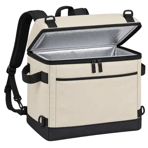 Light Cream Polyspun Canvas Insulated Rider Delivery Bag