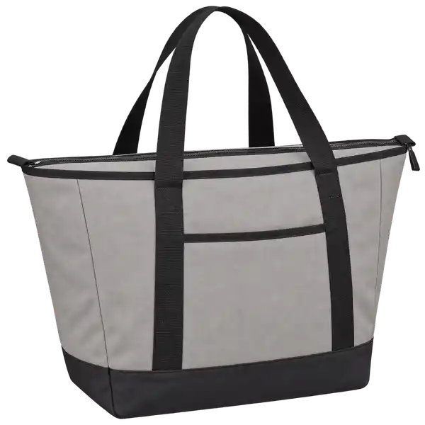 Light Warm Grey Polyspun Canvas Thermal Cooler Bag