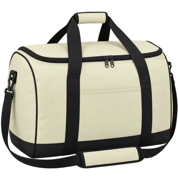 Pale Yellow Cream Solution-Dyed Polyester Thermal Food Delivery Bag