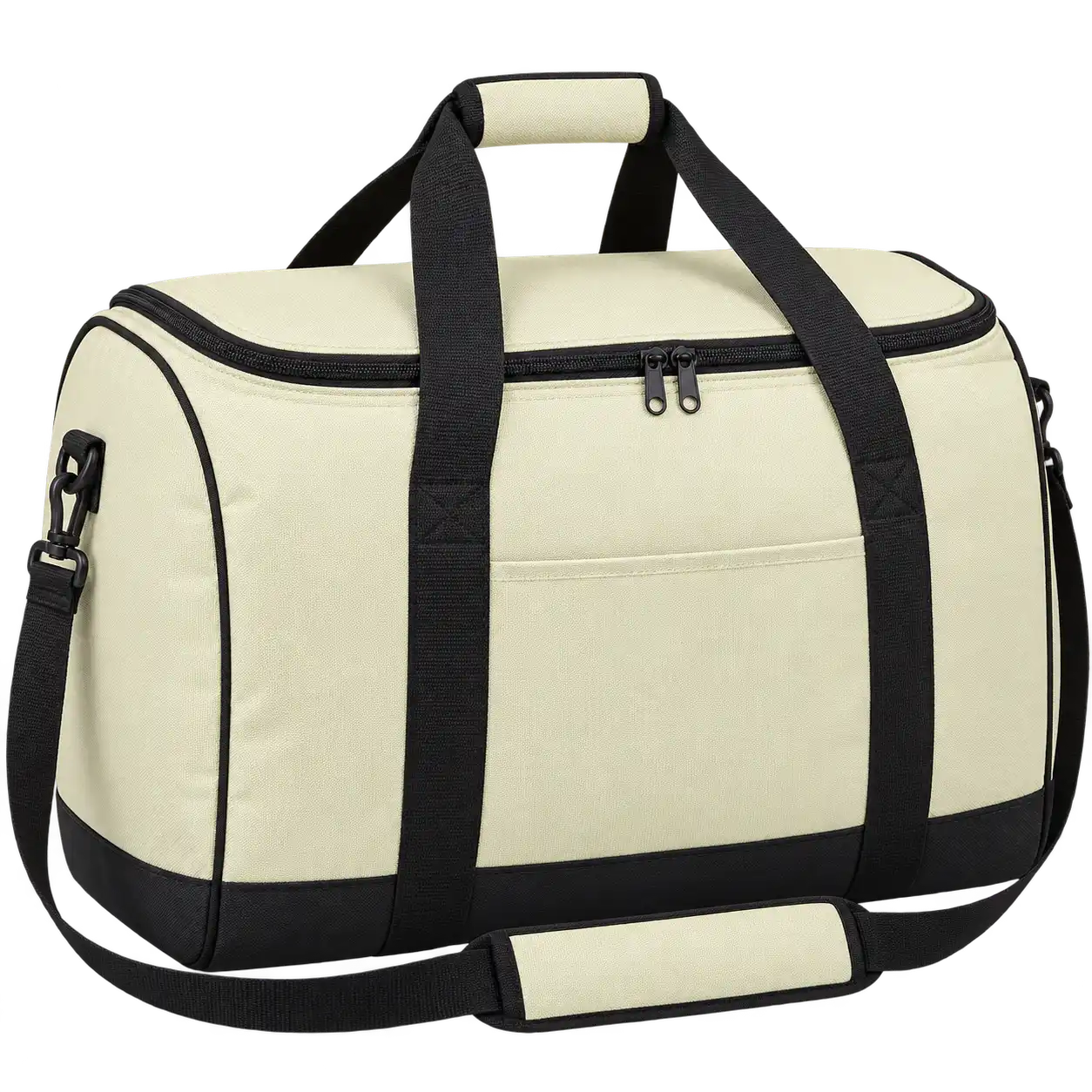 Pale Yellow Cream Solution-Dyed Polyester Thermal Food Delivery Bag — As illustrated; custom strap colours available