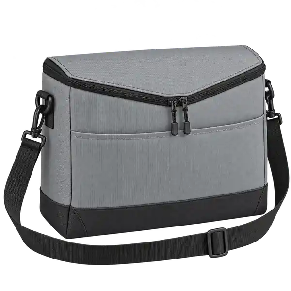 Medium Cool Grey Solution-Dyed Polyester Thermal Cooler Bag