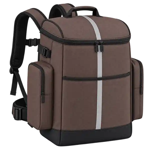 Chocolate Brown Solution-Dyed Polyester Insulated Rider Delivery Bag