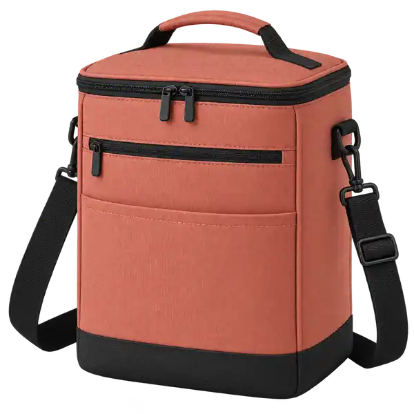 Dusty Terracotta Rose Solution-Dyed Polyester Thermal Burger Delivery Bag