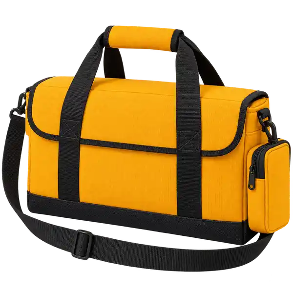 Saffron Orange Yellow Solution-Dyed Polyester Thermal Burger Delivery Bag