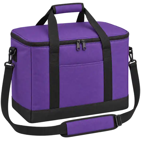 Purple Solution-Dyed Polyester Thermal Pizza Delivery Bag