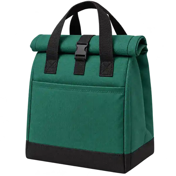 Emerald Green Solution-Dyed Polyester Thermal Burger Delivery Bag