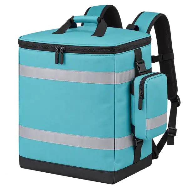 Soft Turquoise Solution-Dyed Polyester Insulated Rider Delivery Bag
