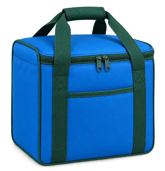 Bright Azure Blue D600 Oxford Thermal Burger Delivery Bag