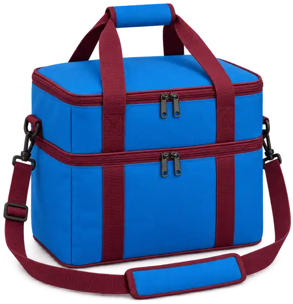 Bright Azure Blue D600 Oxford Thermal Food Delivery Bag